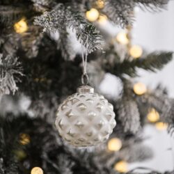 Christmas Ball Ornaments, Decorative Hanging Ball Christmas Tree Ornaments, For Holiday Party Decorations (Set of 12) - White