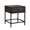 Ava - MDF End Table With Charging Ports And Metal Base - Espresso - Image 2