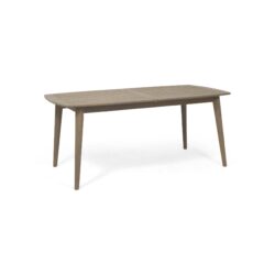 Placidity - Outdoor Expandable Dining Table With Slatted Tabletop And Tapered Legs - Gray