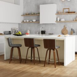 Roland - Swivel Counter Height Stool - Gray