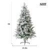 Unlit 7Ft Snowy Christmas Tree With Full Branch Tips - White - Image 7