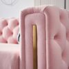 Chesterfield - Modern Tufted Velvet Living Room Sofa, 84.25''W Couch - Pink - Image 10