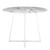 Cosmo - Contemporary / Glam Dining Table - Chrome / White - Image 5