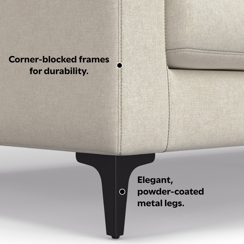 Ava - Mid Century Sofa - Cream - Image 7