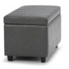 Darcy - Storage Ottoman Bench - Stone Gray - Image 3