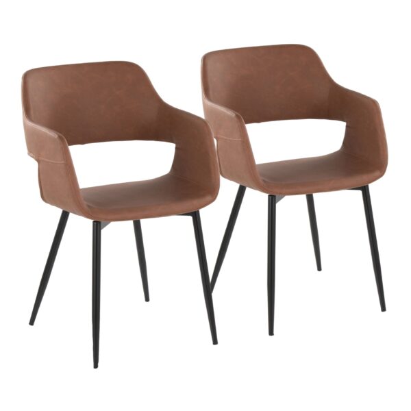 Margarite - Contemporary Dining / Chair (Set of 2) - Black / Brown