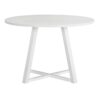 Edo - 5 Piece Dining Set, Trestle Dining Table With 4 Windsor Chairs - White - Image 4