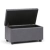 Cosmopolitan - Storage Ottoman - Stone Gray - Image 2