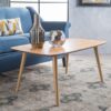 Mid Century Coffee Table With Mindi Veneer - Natural - Image 2