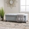 Juliana - Storage Ottoman With Fabric Upholstery - Light Blue - Image 2