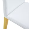 (Set of 4) Backrest Chairs With Gold Metal Legs A Perfect Match, Suitable For Minimalist And Contemporary Home Decor Styles - White / Gold - Image 13