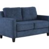 Horatio - Chenille 3 Piece Living Room Set - Navy - Image 4