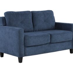 Horatio - Chenille 2 Seater Loveseat - Navy