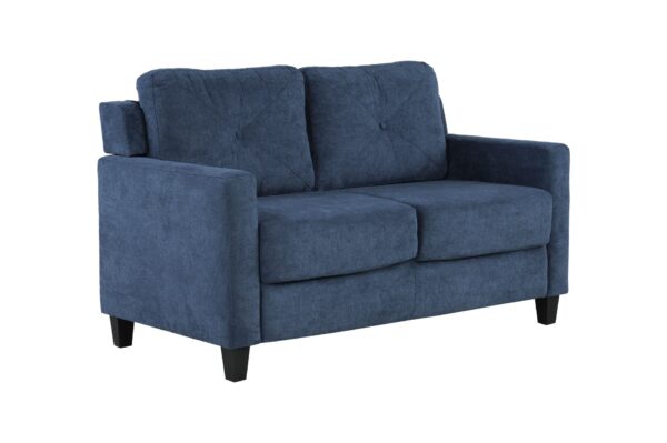 Horatio - Chenille 2 Seater Loveseat - Navy