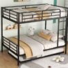 Full Over Full Metal Bunk Bed With Trundle - Black - Image 17