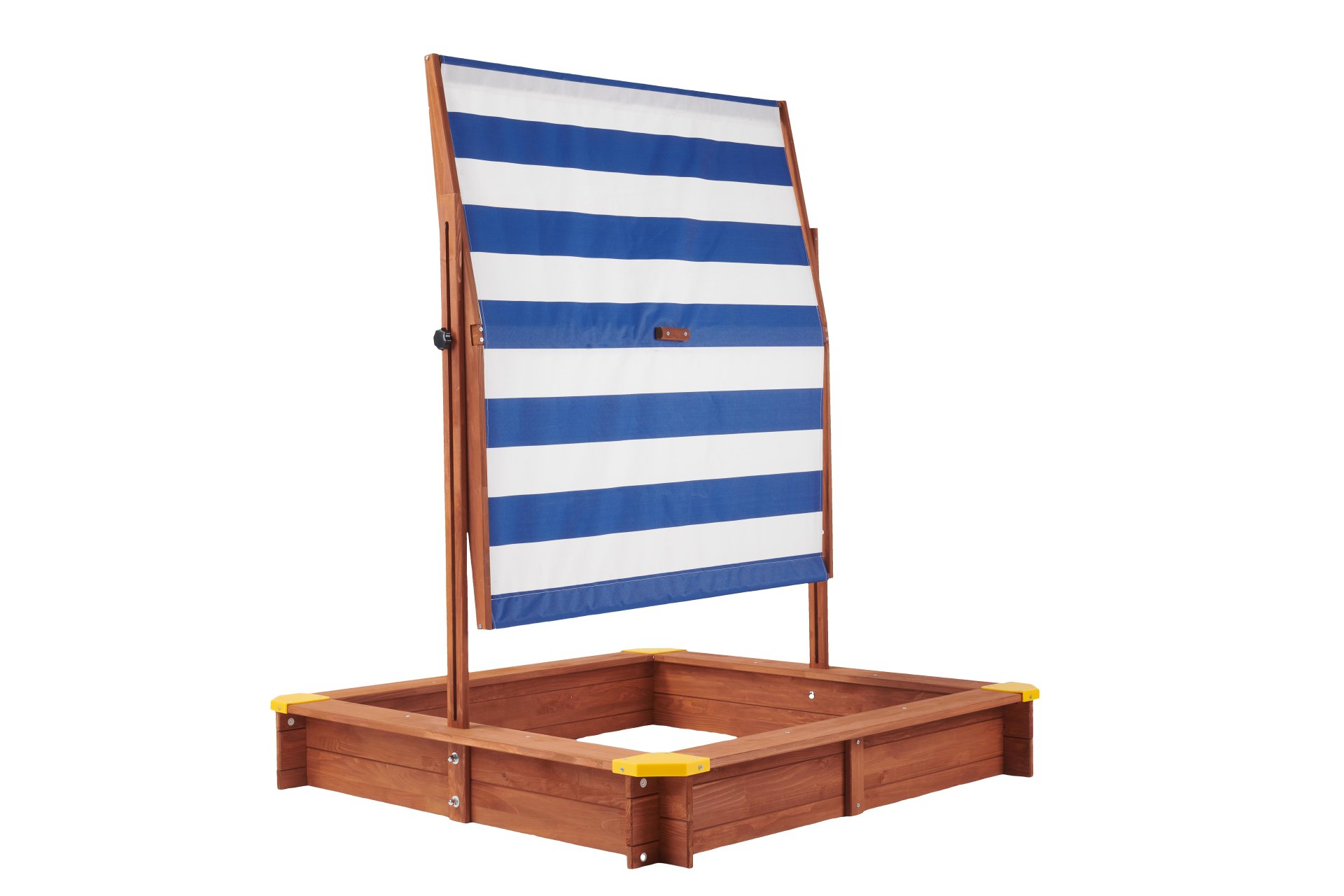 Kids Sandbox With Cover, Sand Box With Adjustable Canopy, Large Outdoor Cedar Sandpit For Backyard Play - Reddish Brown - Image 17