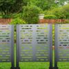3Ft X 3Ft Air Conditioner Fence For Outdoor Units, Metal Privacy Fence Cover, Perfect To Conceal Air Conditioning Units - Charcoal - Image 6