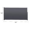 Retractable Side Screen Awning, Uv Resistant, Waterproof, Patio Privacy Screen For Garden, Balcony, Courtyard - Dark Gray - Image 6