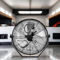 High Velocity 3 Speed Air Circulator Metal Wall Mount Fan - Black