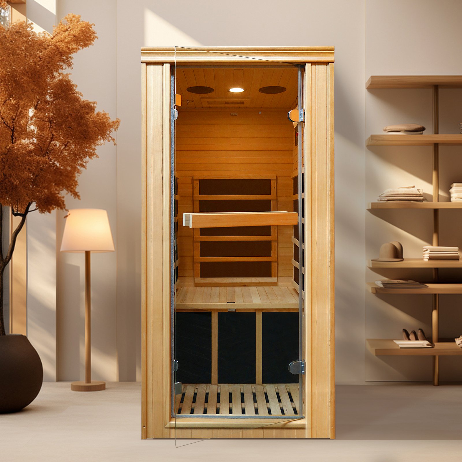 Single Person Far Infrared Sauna Room - Natural - Image 9