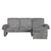 Convertible Futon Sofa Bed Futon Sofa Couch With An Adjustable Backrest, A Reversible Chaise Lounge And 2 Removable Armrest Pillows For Living Room - Gray - Image 10