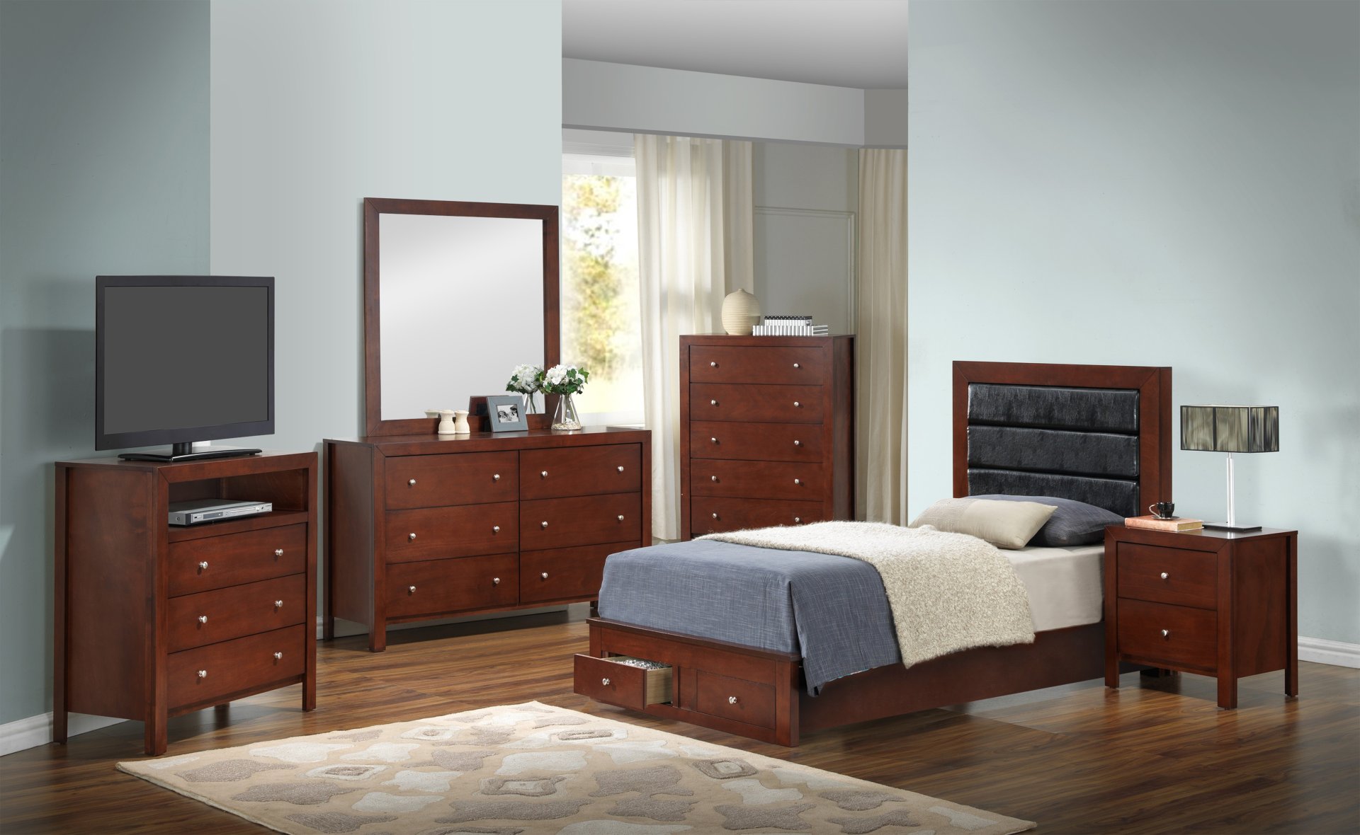 Twin Storage Bed - Cherry - Image 5