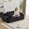 Compressed Sofa, 2 Seater Large Sectional Couches For Living Room - Black - Image 8