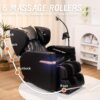 Massage Chair Recliner With Zero Gravity And Full Body Air Pressure - Black - Image 9