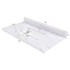 Bianco Carrara Venato 43" Marble Vanity Top With 1 Pre Drilled Faucet Hole Sintered Stone Bathroom Vanity Top With Undermount Rectangular Sink And 4" Backsplash - White - Image 3