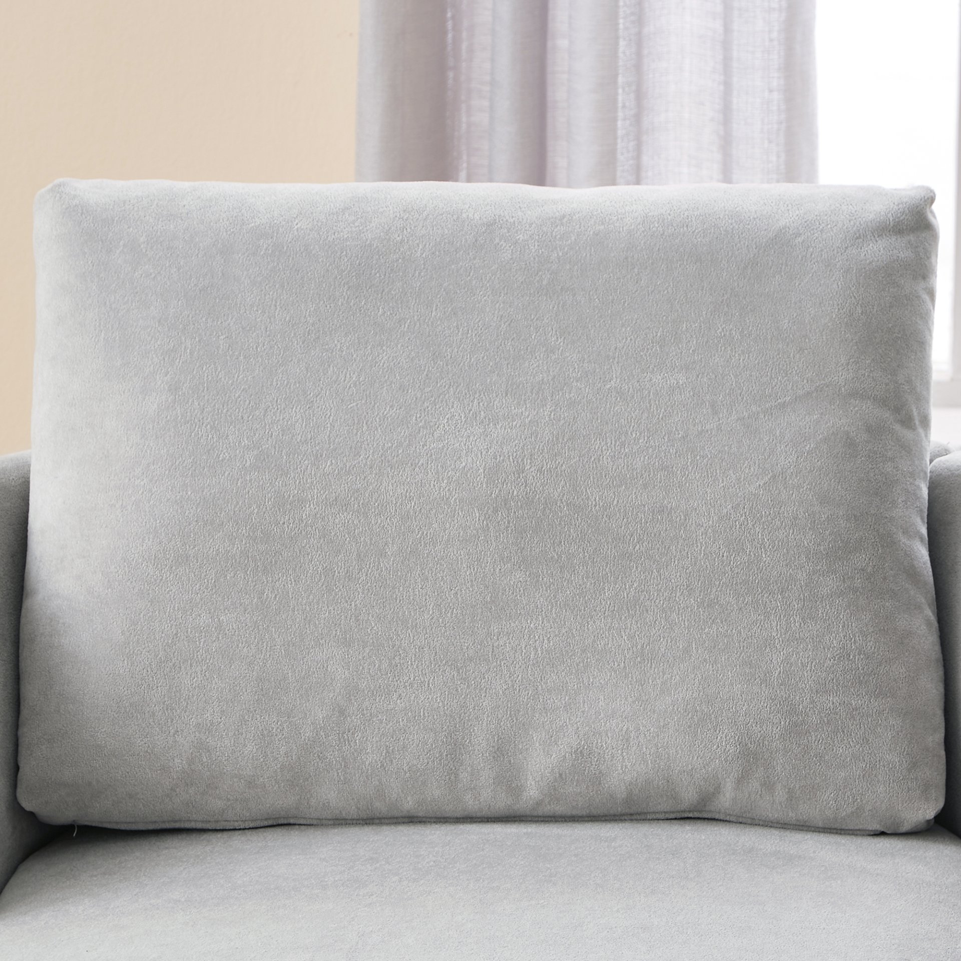 Modern 360° Swivel Accent Barrel Armchair Chenille, Upholstered With Curved Design For Living Room, Bedroom, Office, And Hotel - Gray - Image 19