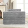 Modern Full Compressed Chaise Lounge Sofa Bed With Removable Pillows, Upholstered - Gray - Image 12