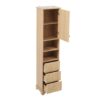 Tall Bathroom Cabinet With 1 Door, 3 Drawers, Open Storage - Wood - Image 13