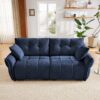 Modern Premium 2 Seater Sofa Ergonomic Design With High Resilience Foam Cushions - Blue - Image 5