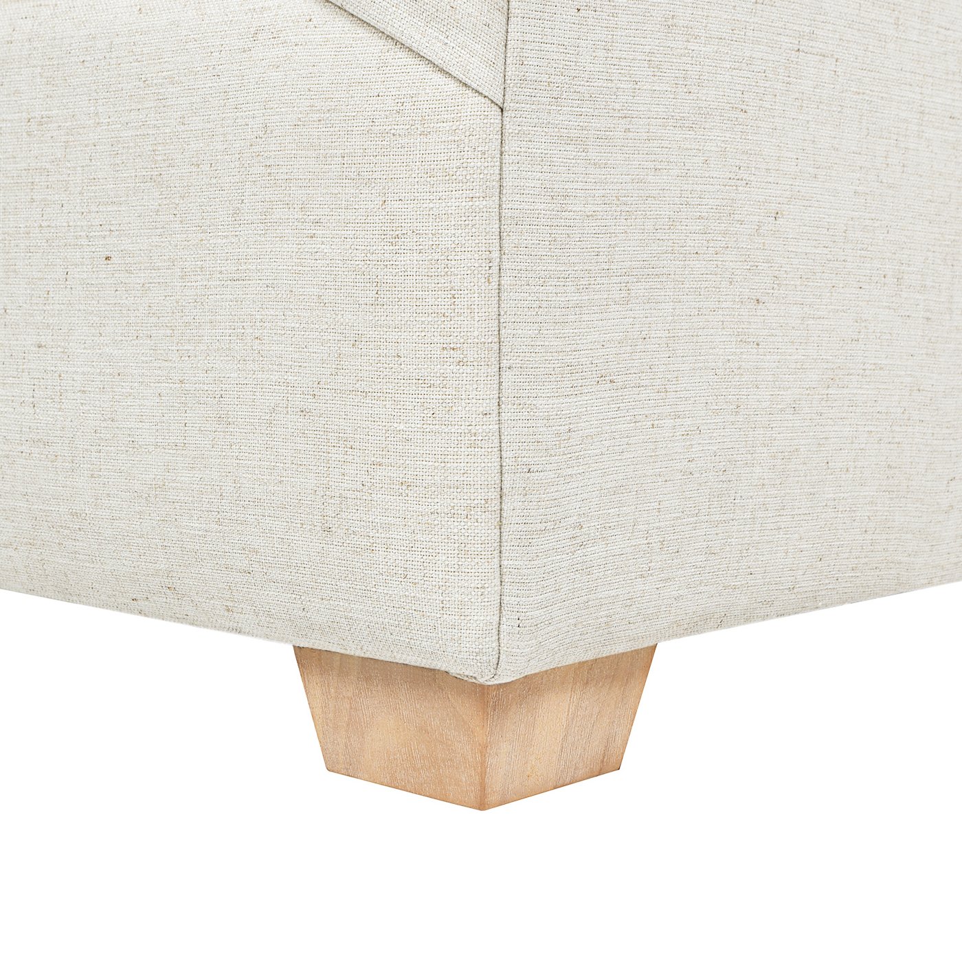 Ada - Flared Arm Contemporary Armchair With Lumbar Pillow - Flax White - Image 2