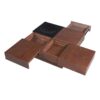 Italian Retro Inspired Acacia Wood Storage Coffee Table - Brown / Black - Image 14