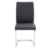 Luxury Simple Arch Chair (Set of 2) Dark High Resilience Dining Chair With Metal LegsMaterial - Dark Gray / Silver - Image 10