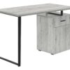Computer Desk, For Laptop, Left, Right Set-Up, Storage Drawers, Work, Contemporary, Modern - Gray - Image 12
