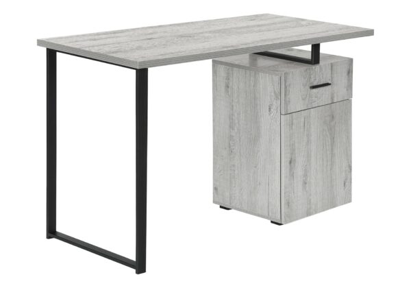 Computer Desk, For Laptop, Left, Right Set-Up, Storage Drawers, Work, Contemporary, Modern - Gray