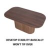 Modern Dining Table With Vertical Striped Legs And Elegant Table Top For 4 - 8 People - Brown - Image 8