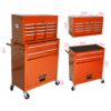 High Capacity Rolling Tool Chest With Wheels And Drawers, 8 Drawer Tool Storage Cabinet - Orange - Image 10