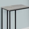 Accent Table, C - Shaped, Contemporary & Convenient Design - Gray - Image 3