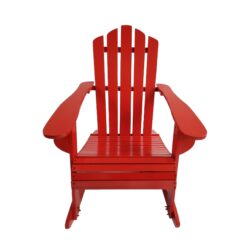 Reclining Outdoor Rocking Adirondack Chair - Red