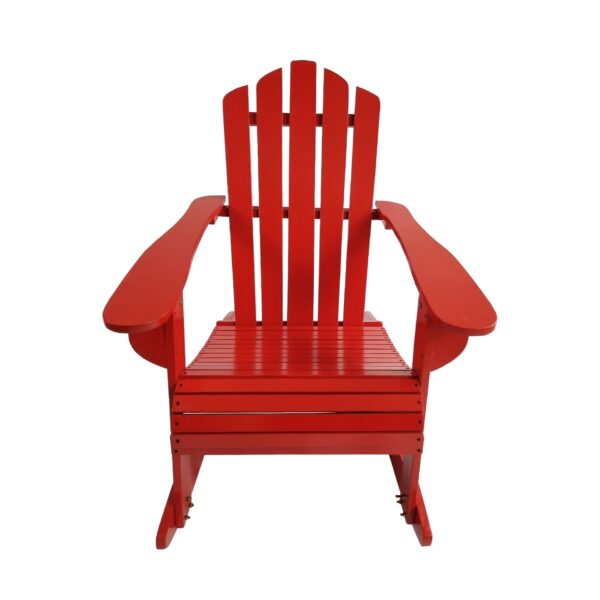 Reclining Outdoor Rocking Adirondack Chair - Red