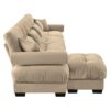 Modern Velvet L Shaped Sectional Cloud Sofa Convertible 4 Seater Couch & Waist Pillows - Camel - Image 14