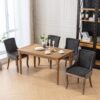 Ultra Side Dining Chair, Thickened Fabric Chairs With Neutrally Toned Solid Wood Legs, Bronze Nail Head (Set of 2) - Blue - Image 20