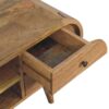 Circular Media Unit With 2 Open Slots - Oak - Image 2