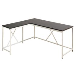 Olympus - Wood And Metal Corner Desk And Water And Heat Resistant Eco Friendly - Dark Gray