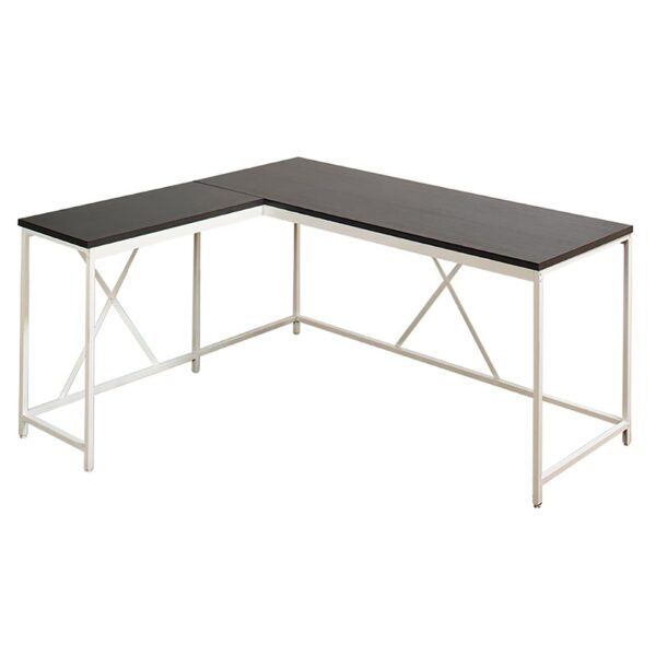 Olympus - Wood And Metal Corner Desk And Water And Heat Resistant Eco Friendly - Dark Gray