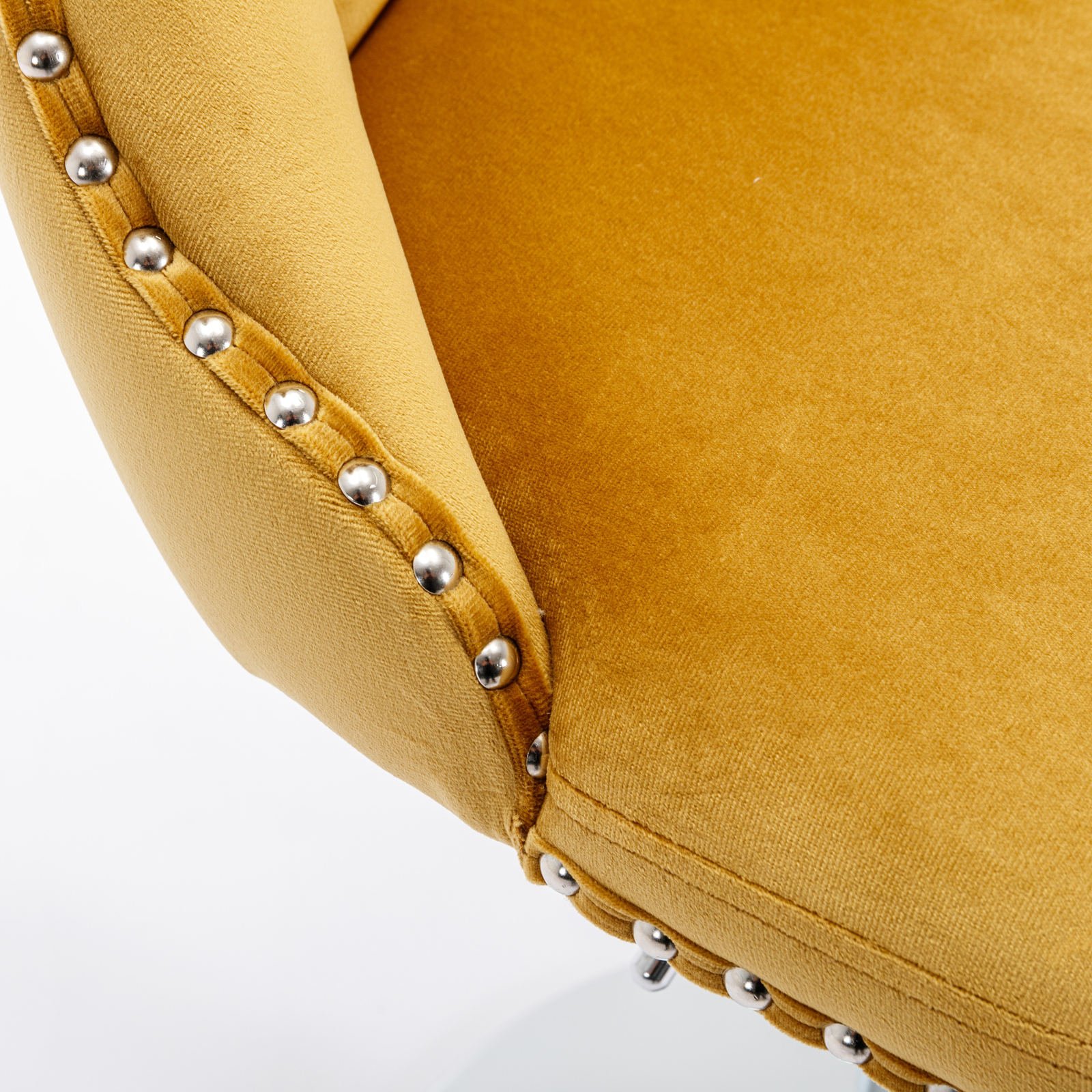 Swivel Velvet Barstools Adjusatble Seat Height From 25-33", Modern Upholstered Chrome Base Bar Stools With Backs Comfortable Tufted For Home Pub And Kitchen Island (Set of 2) - Gold - Image 11