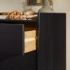 Modern Minimalist 5 Drawer Gallery Top Dresser - Black - Image 4